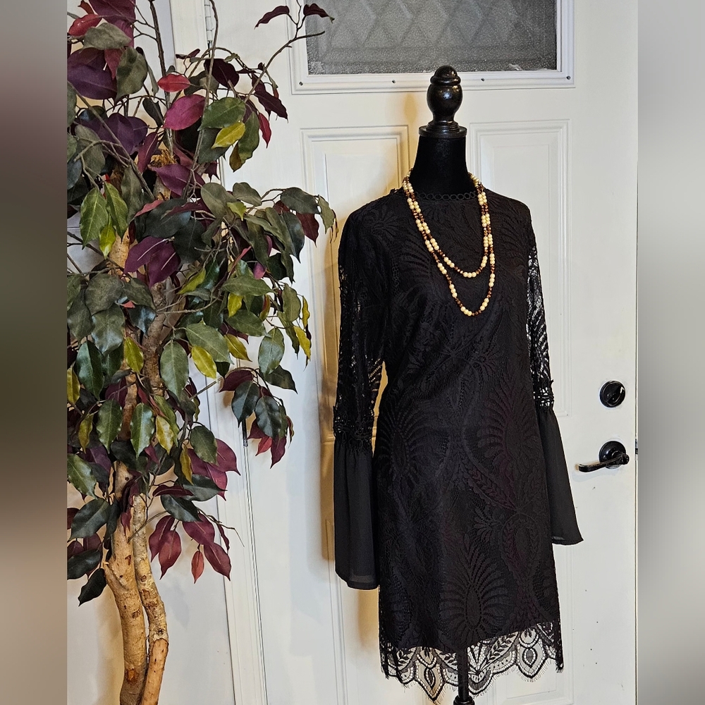 New! Elegant Black Lace Dress - Perfect for Evening, special Occasion size 1XL